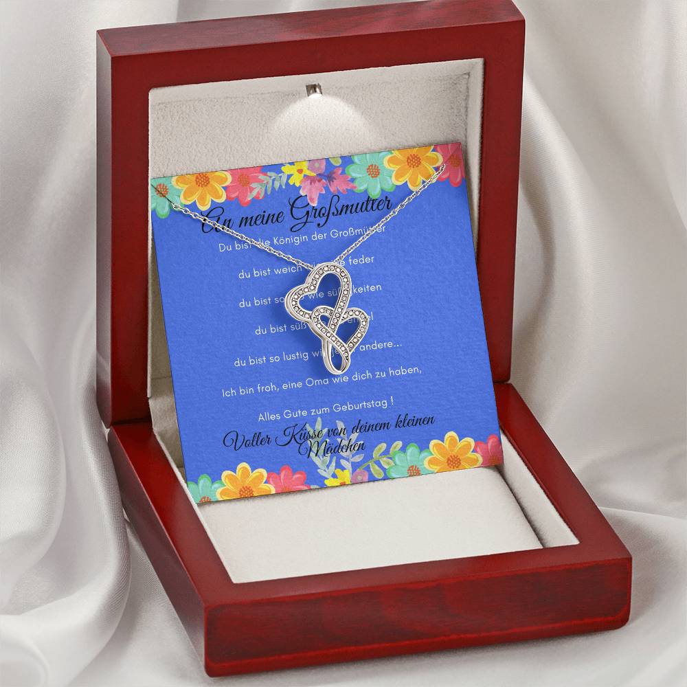 Großmutter Deiner Enkelin2 Double Hearts Necklace
