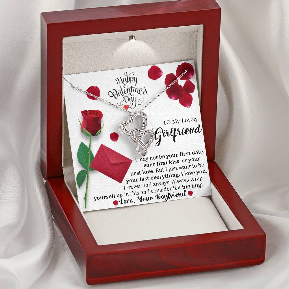 Girlfriend Gorgeous  Love You Double Hearts Necklace