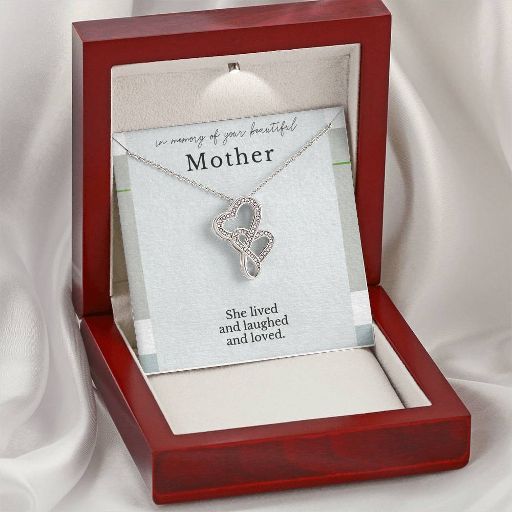To My Mom Necklace 1 Double Hearts Necklace