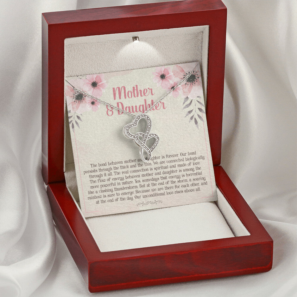 To My Daughter -  7 Double Hearts Necklace