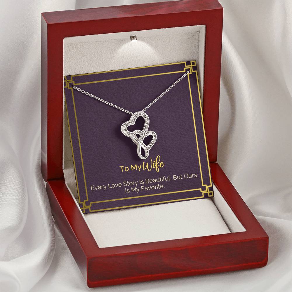 Husband To Wife Necklace 1 Double Hearts Necklace