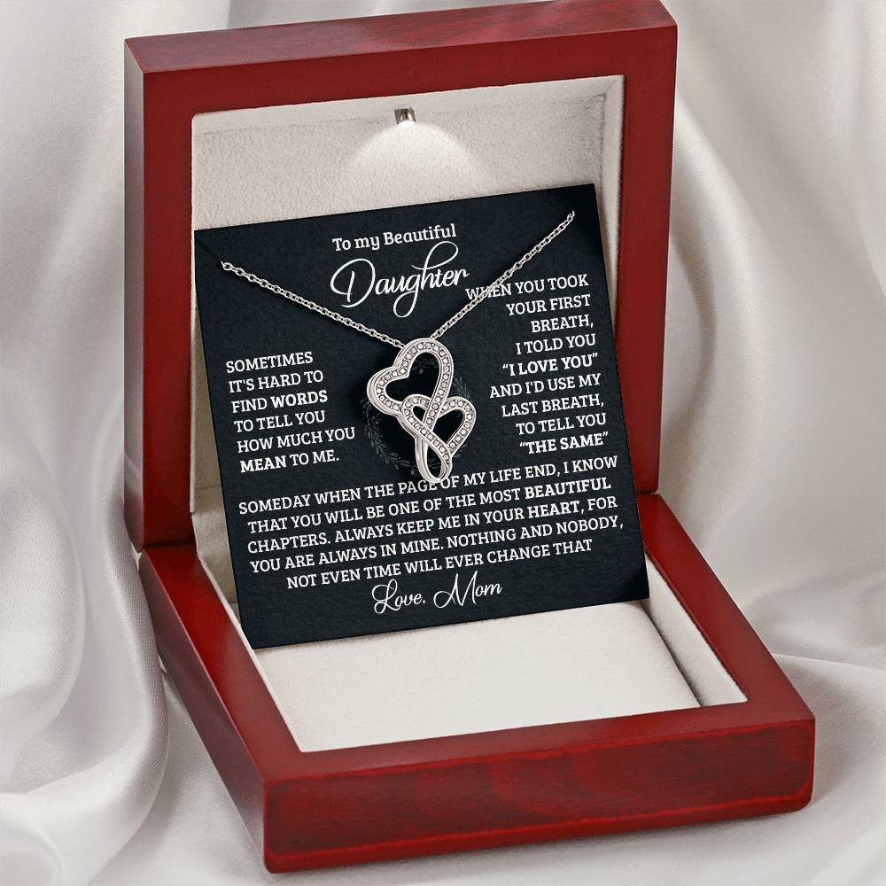 Time Will Never Change That Double Hearts Necklace
