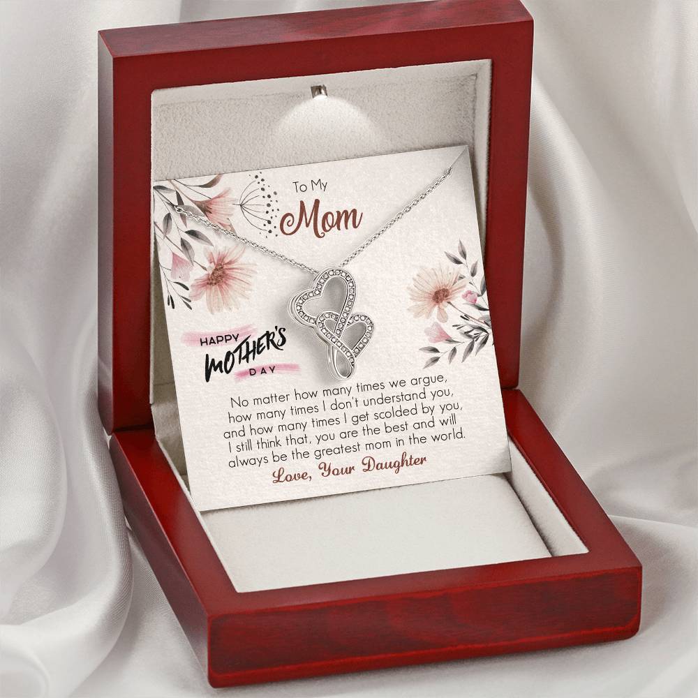 Mother's Day Gift  Necklace For Mom  Mother's Day Necklace  Best Gift For Mom  Mother's Day Necklace 4 Double Hearts Necklace