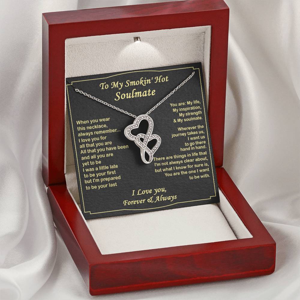 Gift For Your Soulmate - You Are My Inspiration 1 - Double Hearts Double Hearts Necklace
