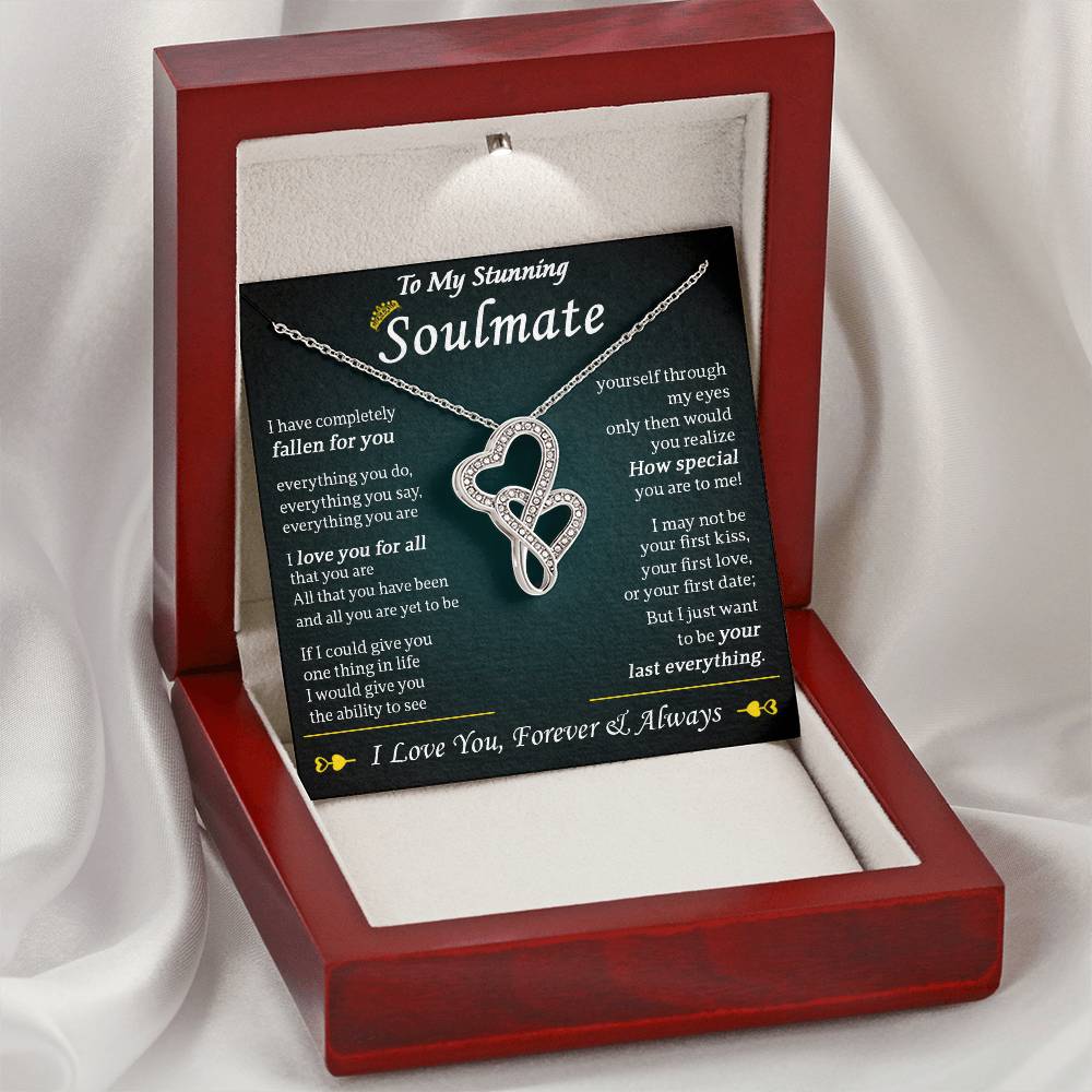 Gift For Your Soulmate - How Special You Are To Me - Double Hearts Double Hearts Necklace
