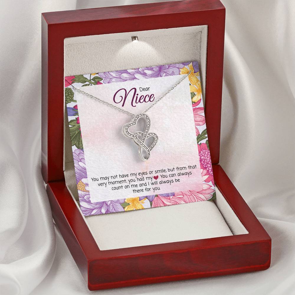For Niece 1 Double Hearts Necklace