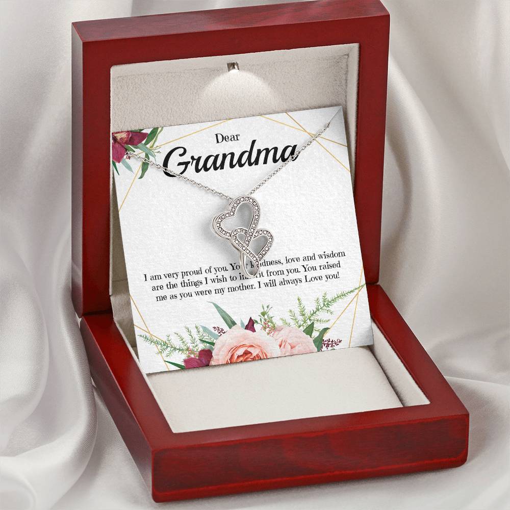 For Grandma 1 Double Hearts Necklace