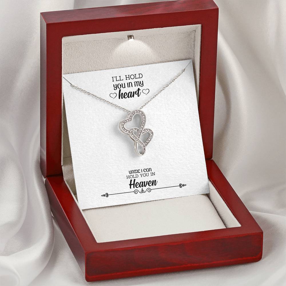 I'll Hold You In My Heart - Necklace Double Hearts Necklace