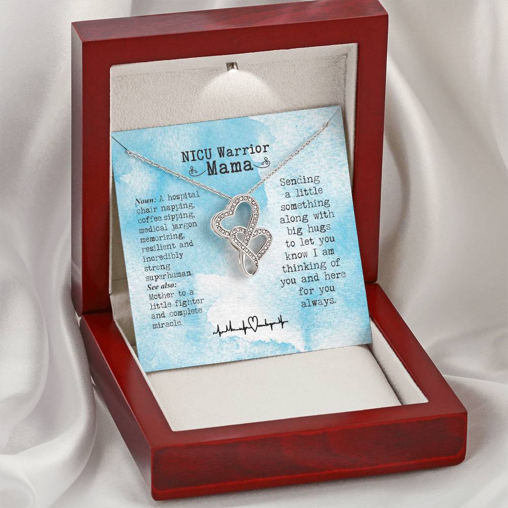Nicu Mama Heart Necklace Double Hearts Necklace