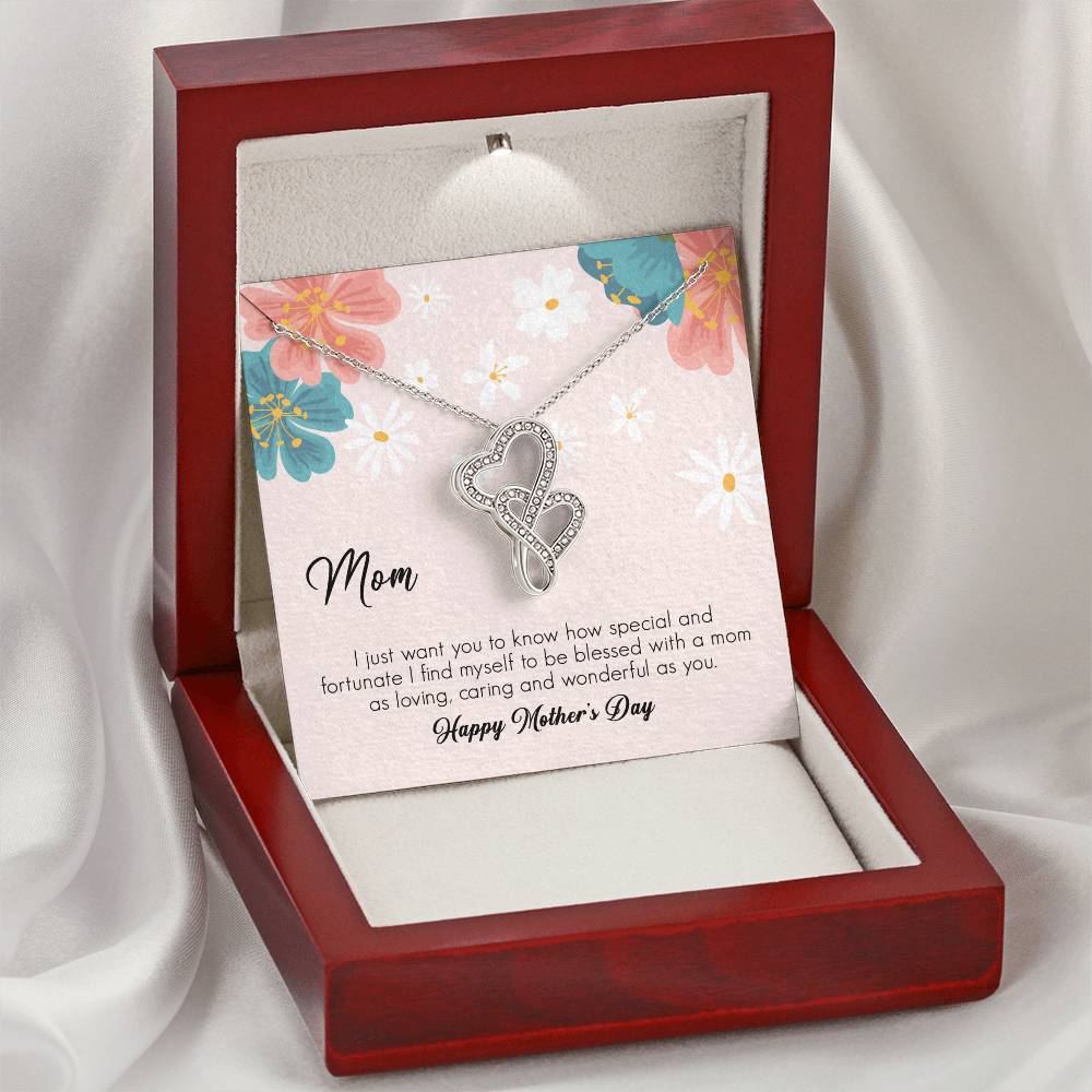 Mother's Day Gift  Necklace For Mom  Mother's Day Necklace  Best Gift For Mom  Mother's Day Necklace Double Hearts Necklace