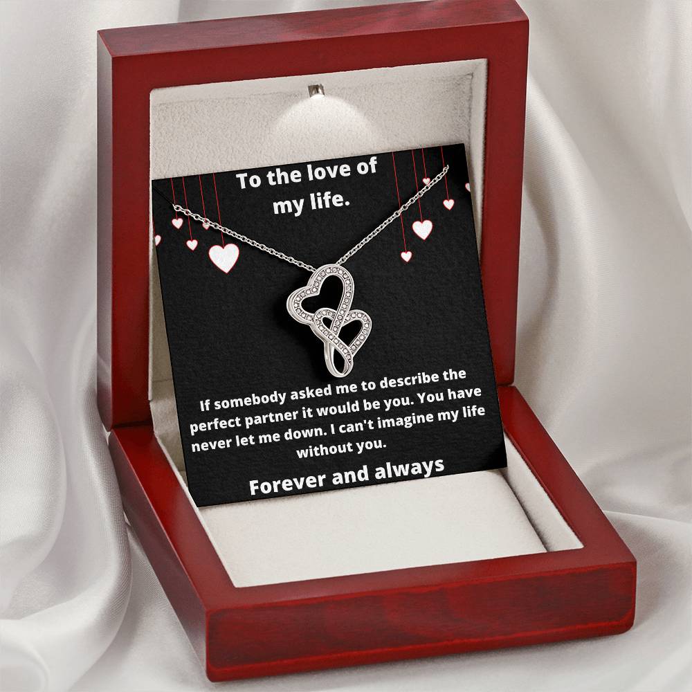 Love Of My Life  Wbval Double Hearts Necklace