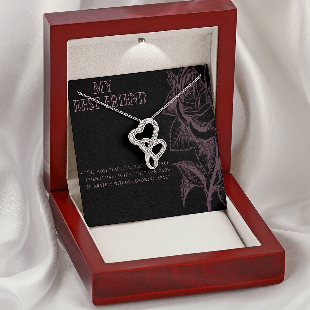 To My Friend Double Hearts Necklace