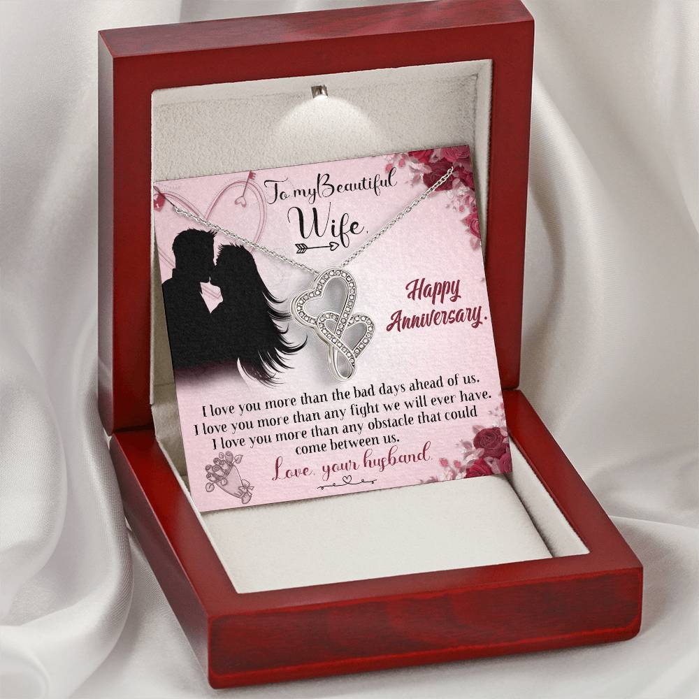 Happy Anniversary! Double Hearts Necklace