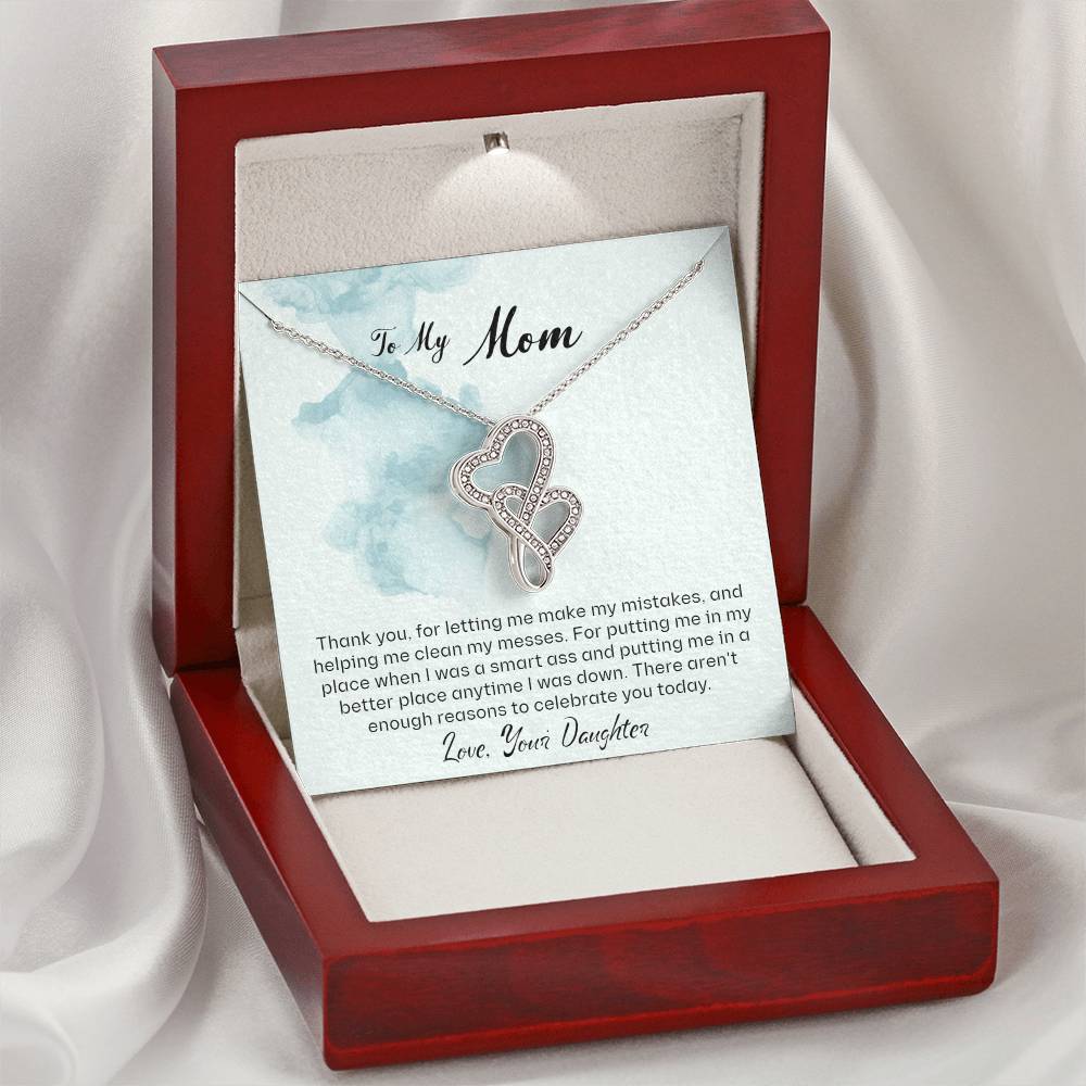 Perfect Necklace Gift For Your Mom On Any Occasion Double Hearts Necklace