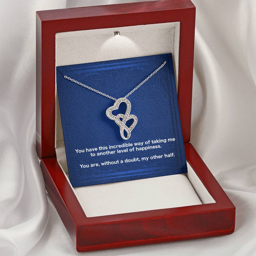 Another Level Of Happiness  Connected Hearts Necklace Double Hearts Necklace