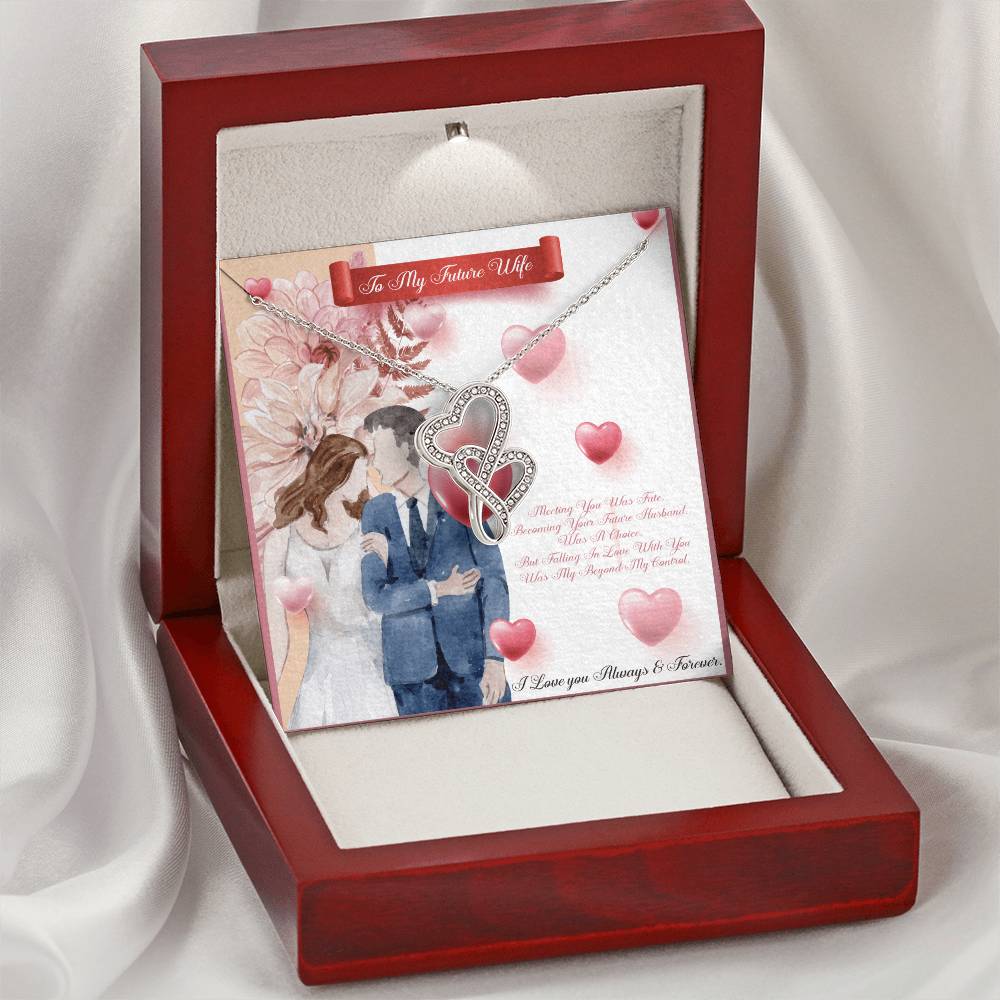 Perfect us Gifts  Future Wife Neck 🤞🤞🤞 Double Hearts Necklace