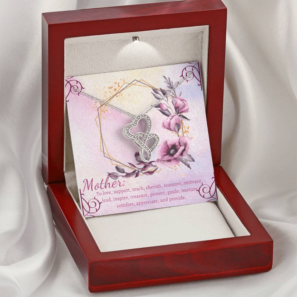 Mother Daughter Gift Gift For Mom Mom To Be Gift Mother's Day Gift Mother's Day Necklace Expecting Mom Gift Necklace F Double Hearts Necklace