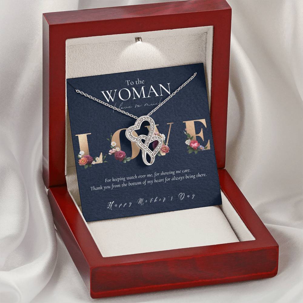 Mother's Day  Gift For Mom  Gift For Mom From Daughter  Gift For Mom From Son  Mom Necklace  Mother's Day Gift From Da Double Hearts Necklace