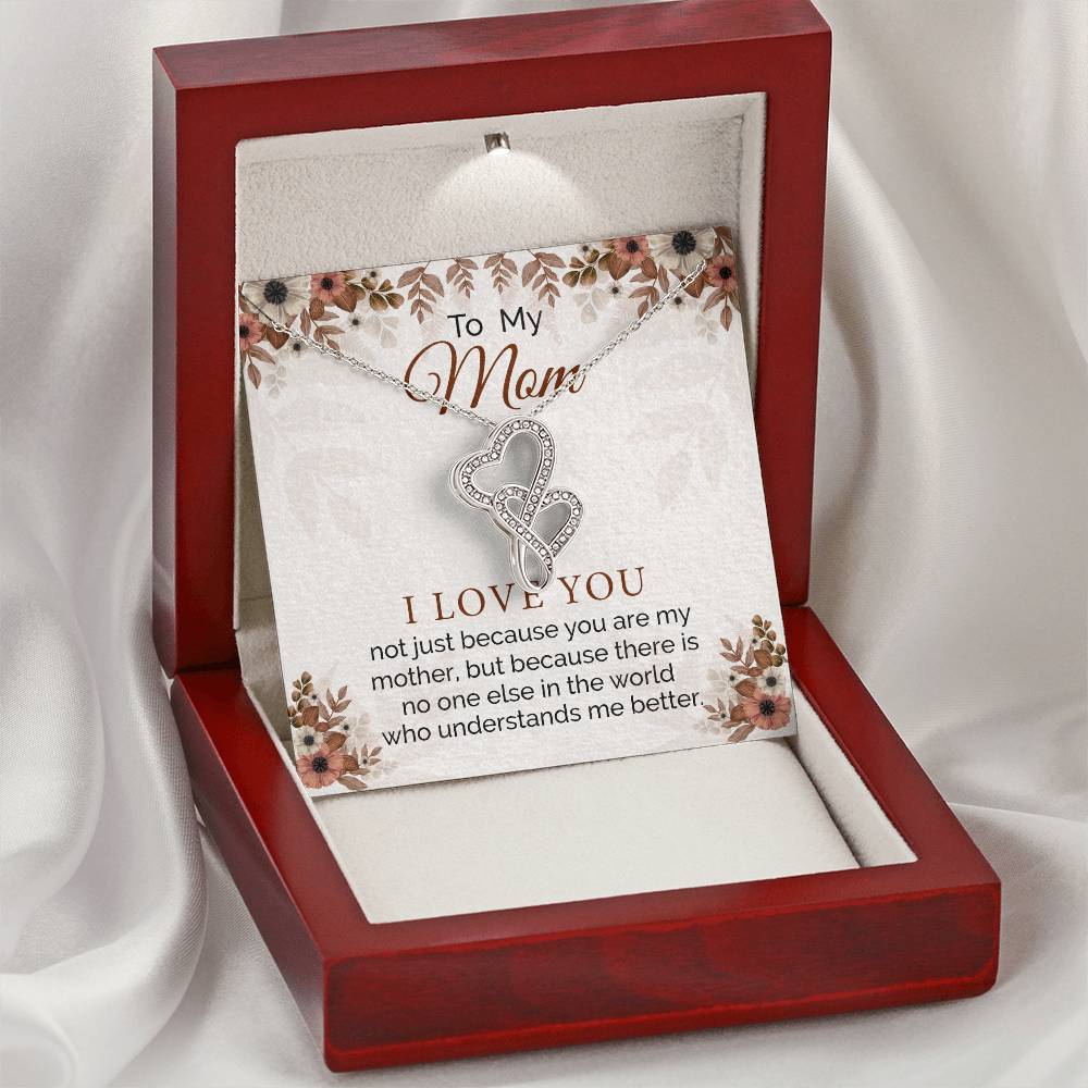 Useful Gifts For Mom Double Hearts Necklace