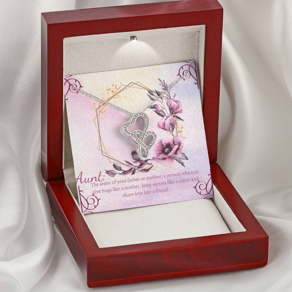 Aunt Gift Aunt Charm Aunt Jewelry New Aunt Best Auntie Ever Aunt Necklace My Aunt Loves Me Auntie Double Hearts Necklace