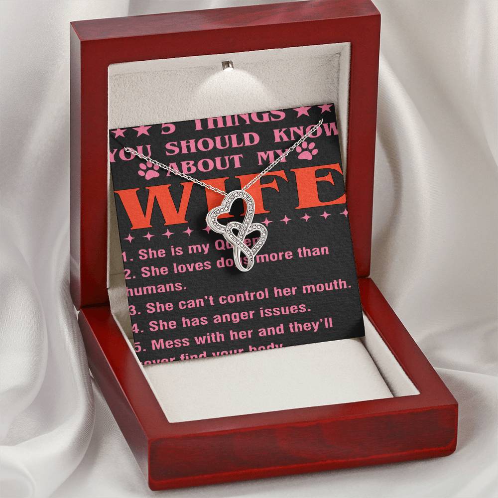 5 Things You Should Know About My Wife Double Hearts Necklace