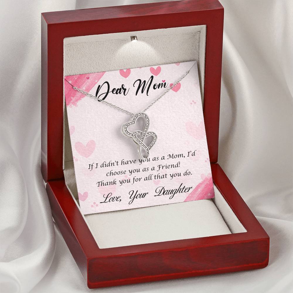 Mom Love Double Hearts Necklace