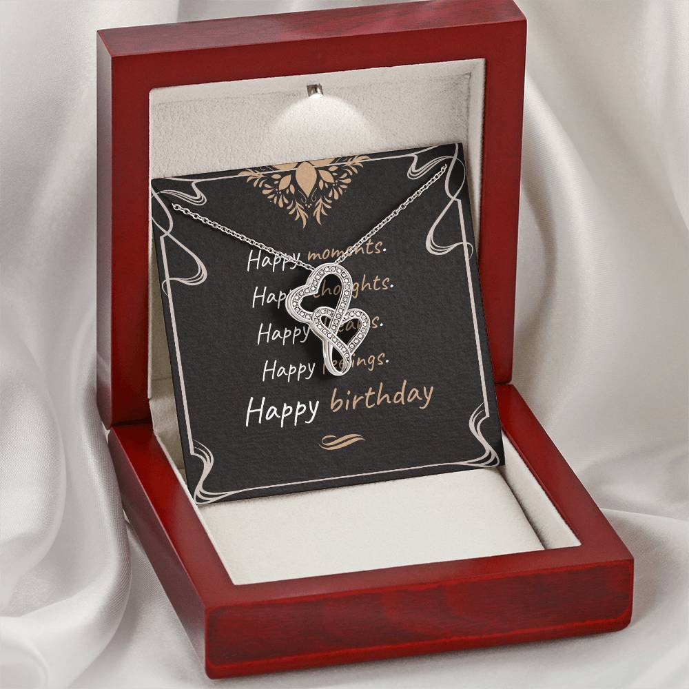 Happy Birthday - Spark Romance With This Necklace Double Hearts Necklace