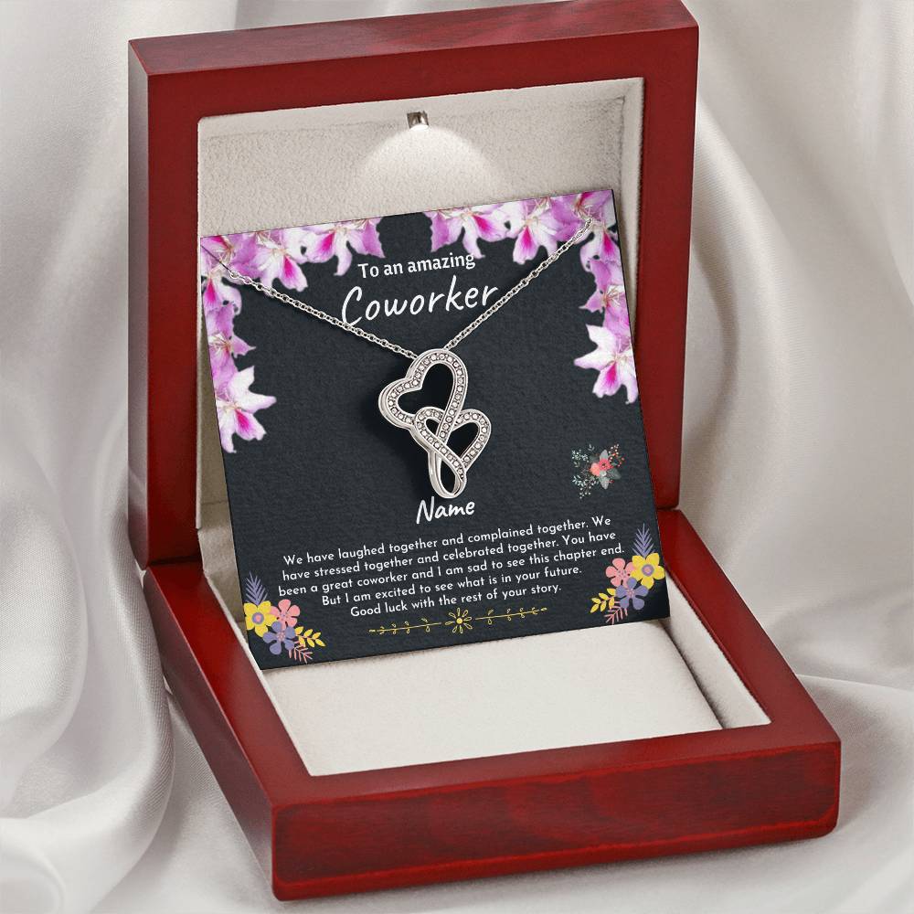 Double Hearts - Coworker - We Have Laughed Together Double Hearts Necklace