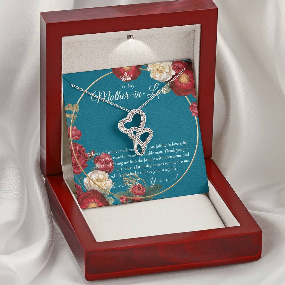 Mother In Law Gift  Mom In Law Jewelry  Mother's Day Gift For Mother-In-Law  Gift For Mother In Law  Mother-In-Law Nec 2 Double Hearts Necklace