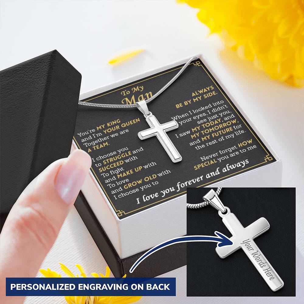 For Your Man - You Are Special - Cross Customize Engraved Cross Necklace