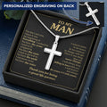 For Your Man - Everything I Wished For - Cross Customize Engraved Cross Necklace