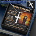 Gift For Husband - In Love - Cross Customize Engraved Cross Necklace