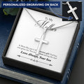 A Cross For My Mom From Your Loving Son Customize Engraved Cross Necklace