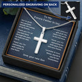 Future Father In Law From Groom - Gracious Woman Customize Engraved Cross Necklace