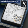 Dad To Son Gifts - Let All You Do Be Done In Love Customize Engraved Cross Necklace