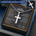 For Your Man - Last Everything 1 - Cross Customize Engraved Cross Necklace