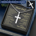 For Dad - My Number One Man - Cross Customize Engraved Cross Necklace