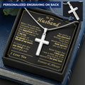 Gift For Husband - Important To Me - Cross Customize Engraved Cross Necklace