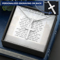 Cross Necklace Faith Works By Speaking Words Customize Engraved Cross Necklace
