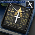 Gift For Husband - Remember - Cross Customize Engraved Cross Necklace