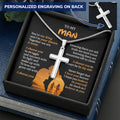 For Your Man - I Love You Forever - Cross Customize Engraved Cross Necklace