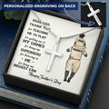 Dear Dad - Thank You Dad - Father's Day Gift - Luxury Necklace Customize Engraved Cross Necklace