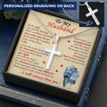For Husband - The Steps We Take - Cross Customize Engraved Cross Necklace