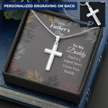 Cross Necklace For Father Cross Necklace For Dad Dad Gift From Daughter Gift For Dad  Father Gift From Daughter Customize Engraved Cross Necklace