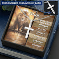 For Your Man - God Says - Cross Customize Engraved Cross Necklace