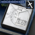 Dad To Son Gifts Cross Necklace Chain Bible Verse - For I Know The Plans I Have For You Customize Engraved Cross Necklace