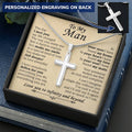 For Your Man - Fall Deeper - Cross Customize Engraved Cross Necklace