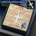 For Husband - Make Me Laugh - Cross Customize Engraved Cross Necklace
