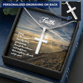 Engravable Faith Cross Pendant  ✟ Customize Engraved Cross Necklace
