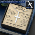 For Husband - My Infinity - Cross Customize Engraved Cross Necklace
